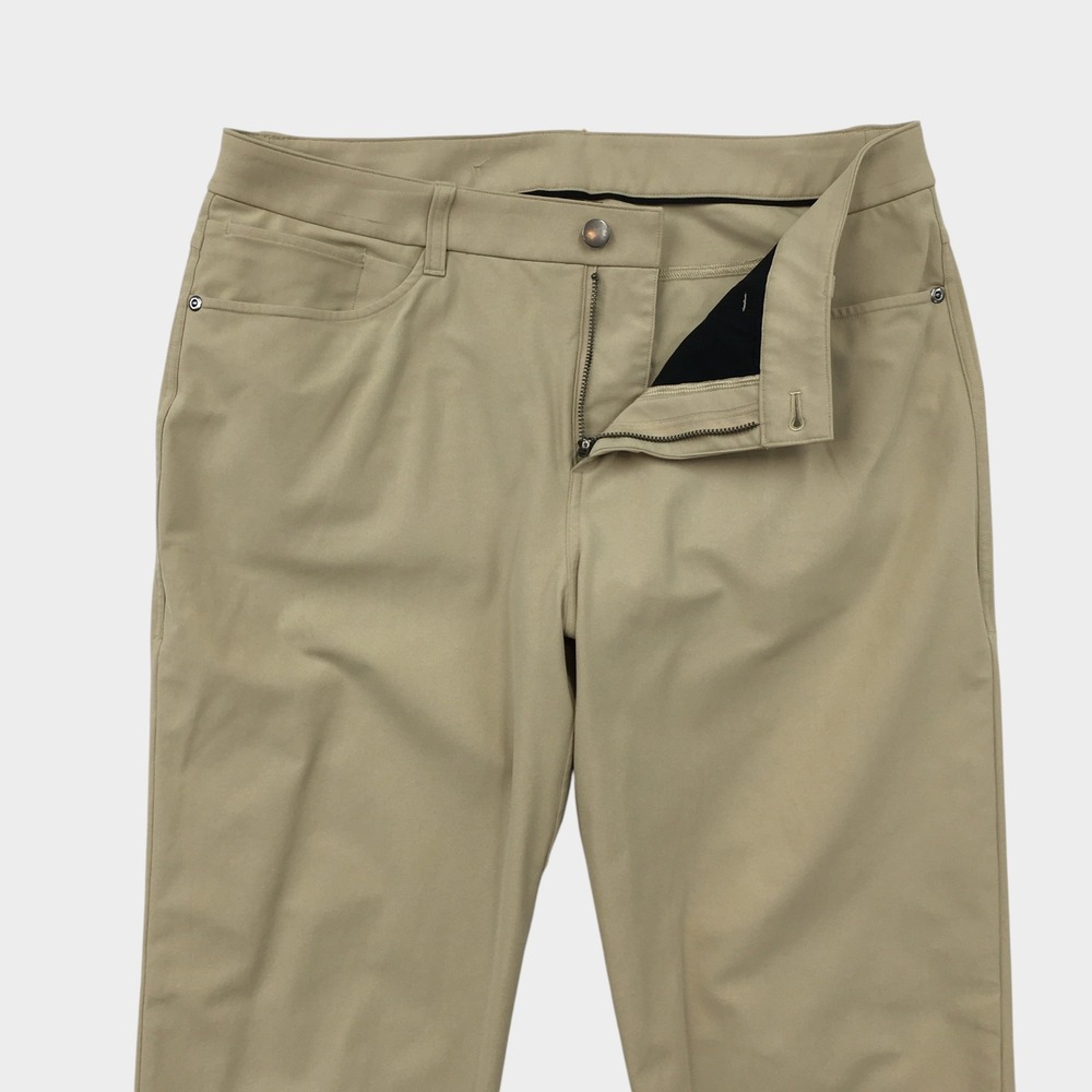 Lululemon Commission Slim Fit Pant Khaki Tan Mens 33 Warpstreme Chino Trousers